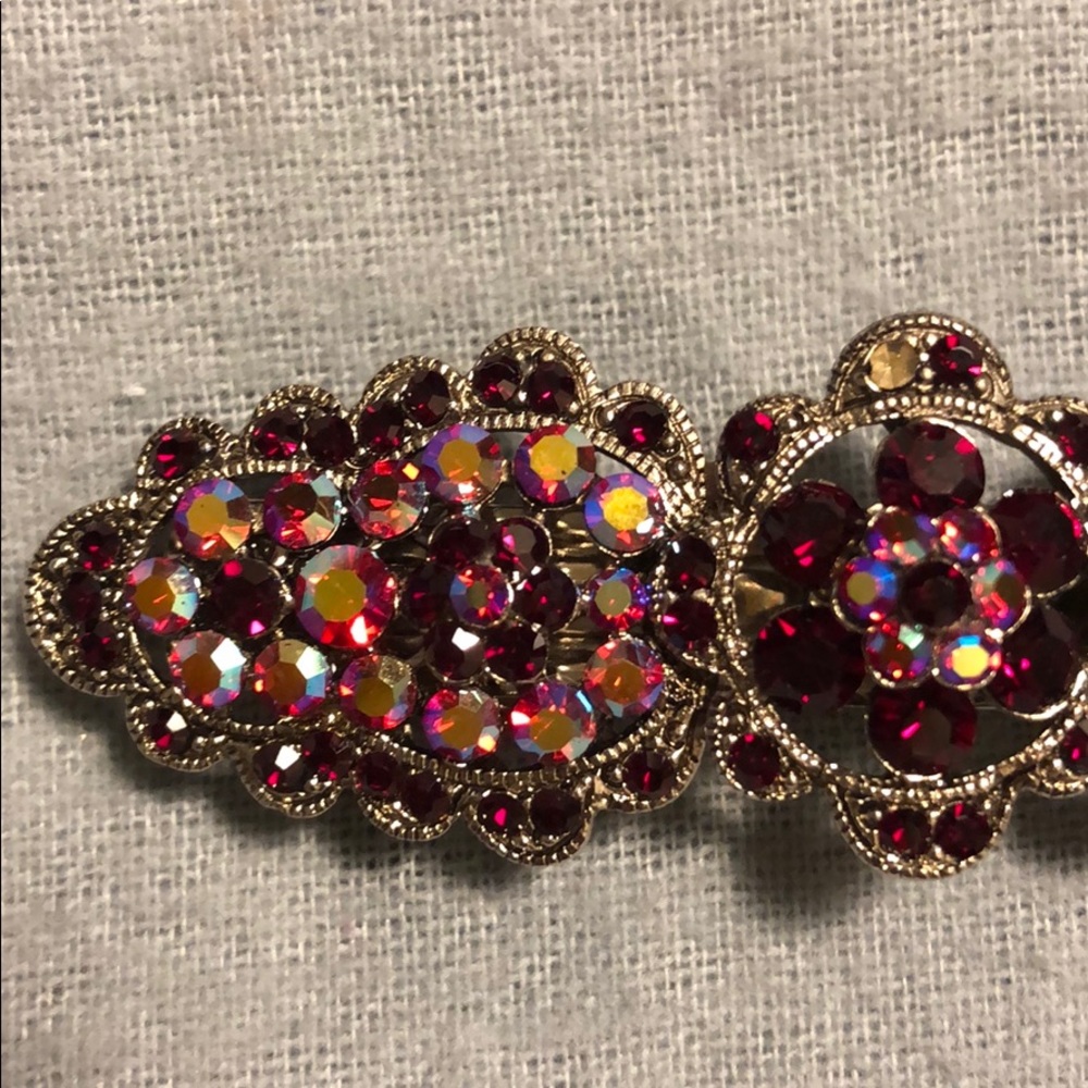 Sparkly Red Rhinestone Hairpin - Picture 3 of 7